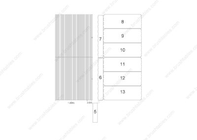 TRUMPF TRULASER CENTER 7030 TURRET REPLACEMENT BRUSH PANELS LAYOUT DIAGRAM