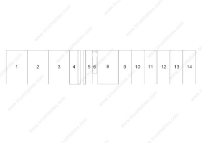 TRUMPF TRUMATIC 1000 TURRET REPLACEMENT BRUSH PANELS LAYOUT DIAGRAM